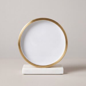 Marble Base Shelf Clock