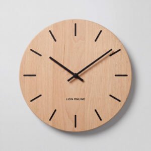 Oak Wall Clock, No Numerals