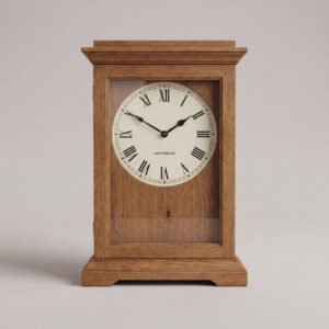 Tall Oak Mantel Clock, Strike